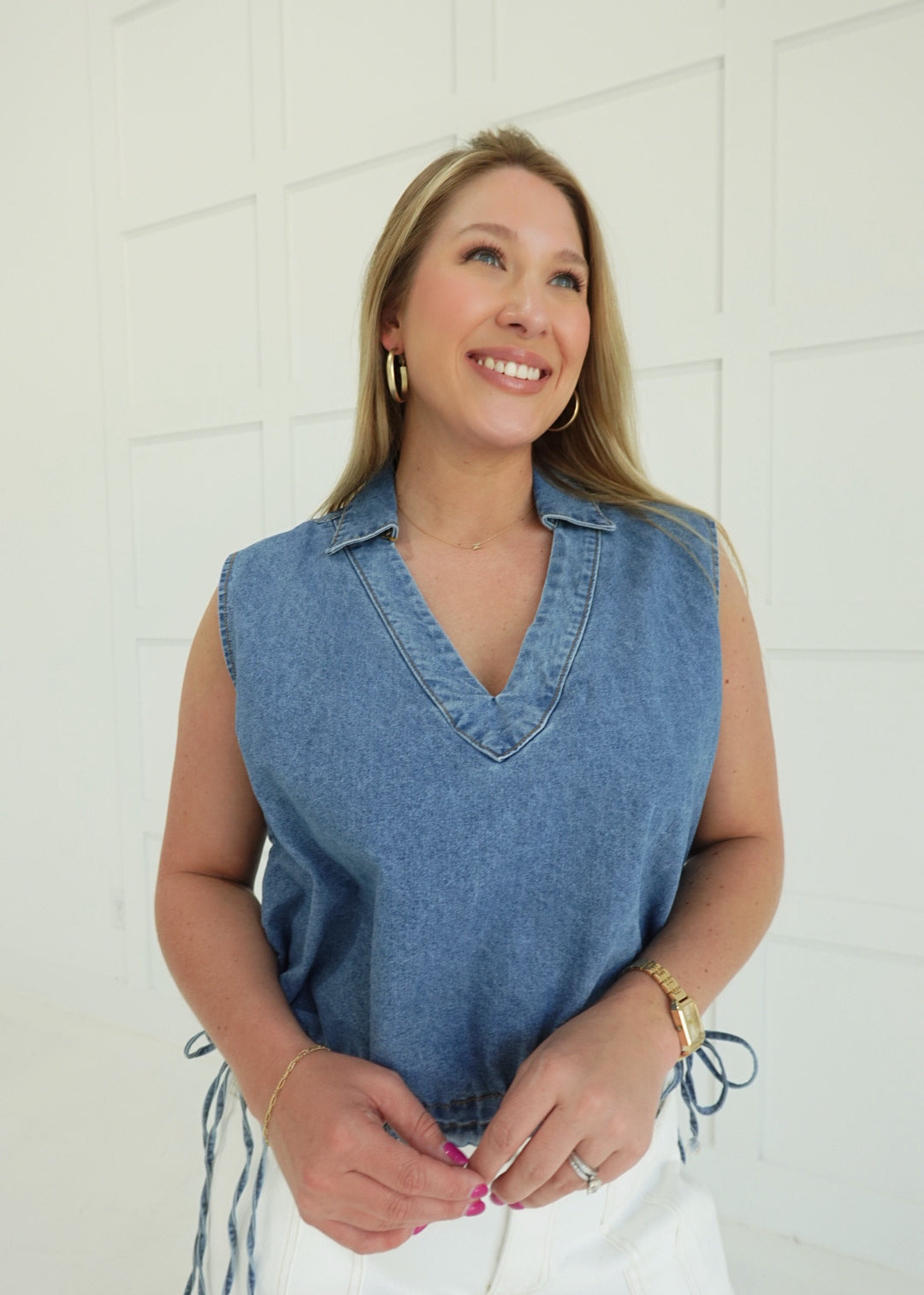 Woodsong Denim Top