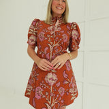 Estelle Mini Dress - Rust