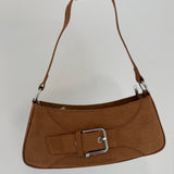 Buckle Detail Handbag - Brwn