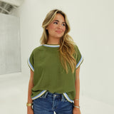Smithers Contrast Top - Olive