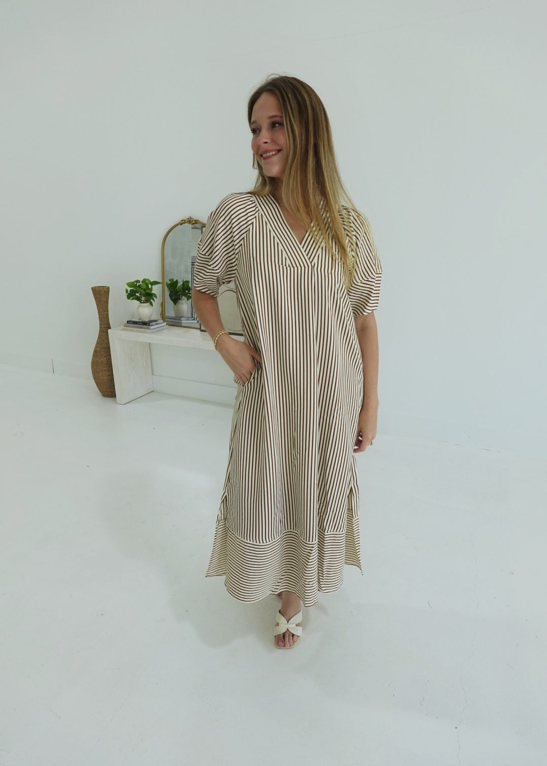 Ida Midi Dress - Mocha