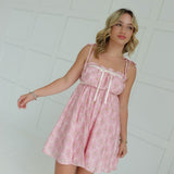Buy Myself Flowers Mini Dress - Pink