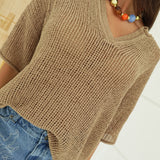 Crowley Knit Top - Khaki