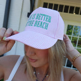 Better At The Beach Hat - Pink
