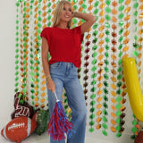 Chaney Sweater Top - Red