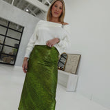 Pyro Midi Skirt - Green