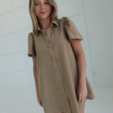 Misty Meadows Dress - Taupe