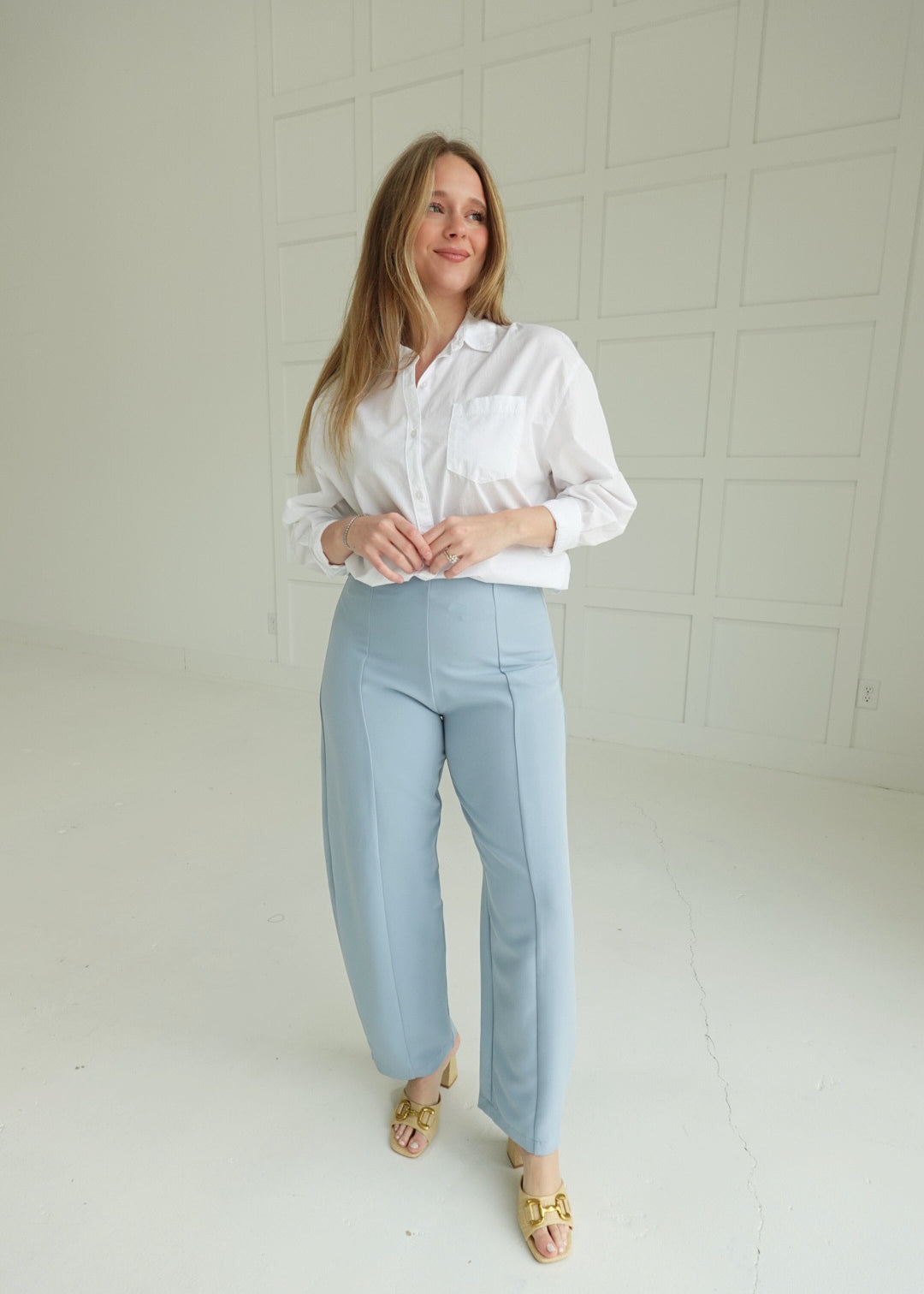 Hip & Profess Trousers - Dusty Blue