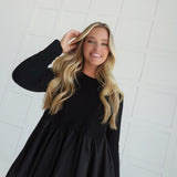 Kitt Poplin Top - Black