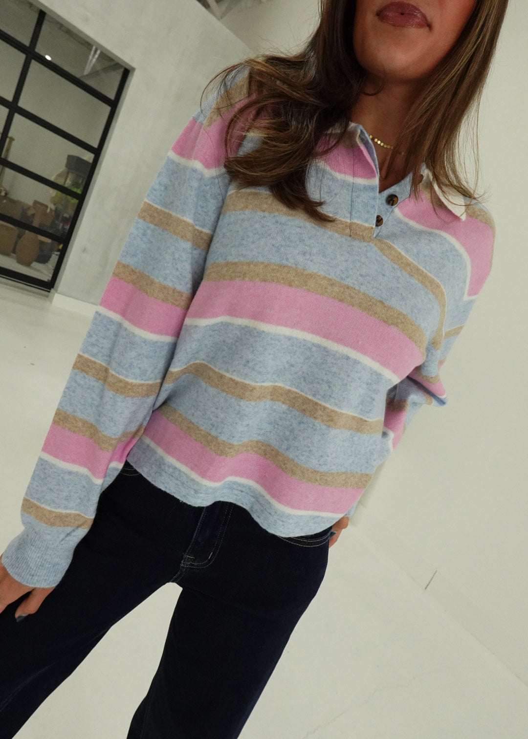 Sky High Polo Sweater