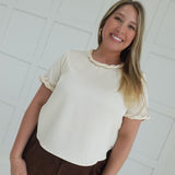 Braswell Twist Detail Top - Ivory