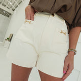 Hilly Horsebit Shorts - Ecru