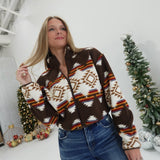 Rockie Aztec Jacket - Brown