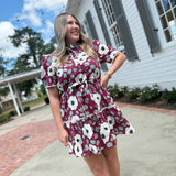 Mum Grazing Mini Dress - Plum