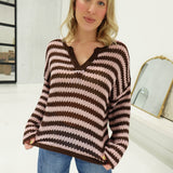 Chancey Sweater Top - Choco
