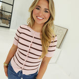 Davey Cardi Top - Pink