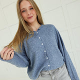 Nora Sweater Cardigan - Dusty Blue