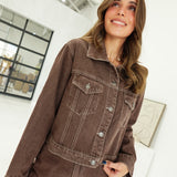 Ellison Cropped Jacket - Choco Brown