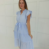 Tessie Midi Dress - Sky Blue