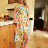 Juniper Midi Dress - Mustard Mix