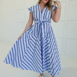 Petra Midi Dress - Blue