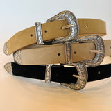 Western Buckle Belt - Beige