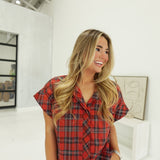 Denny Plaid Top