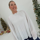 Perfectly Pleated Blouse - Off White
