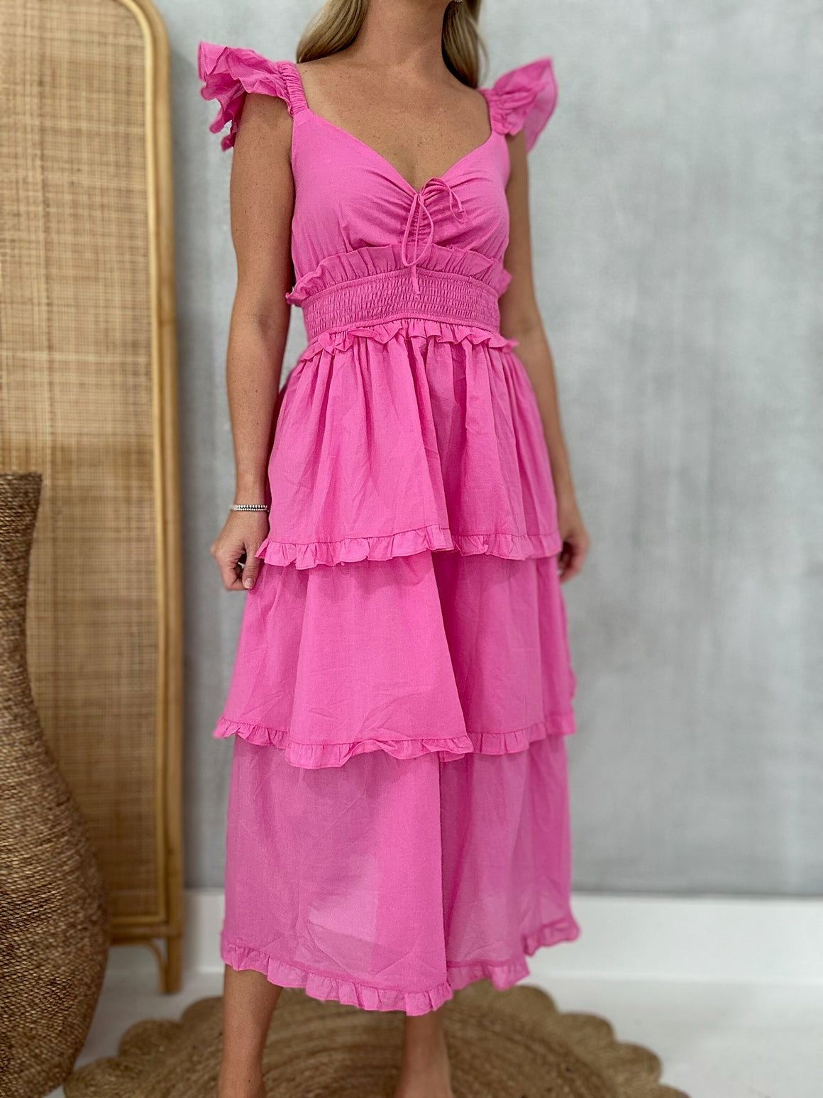 Pretty In Pink Midi Dress