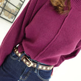Systematic Sweater Top - Plum