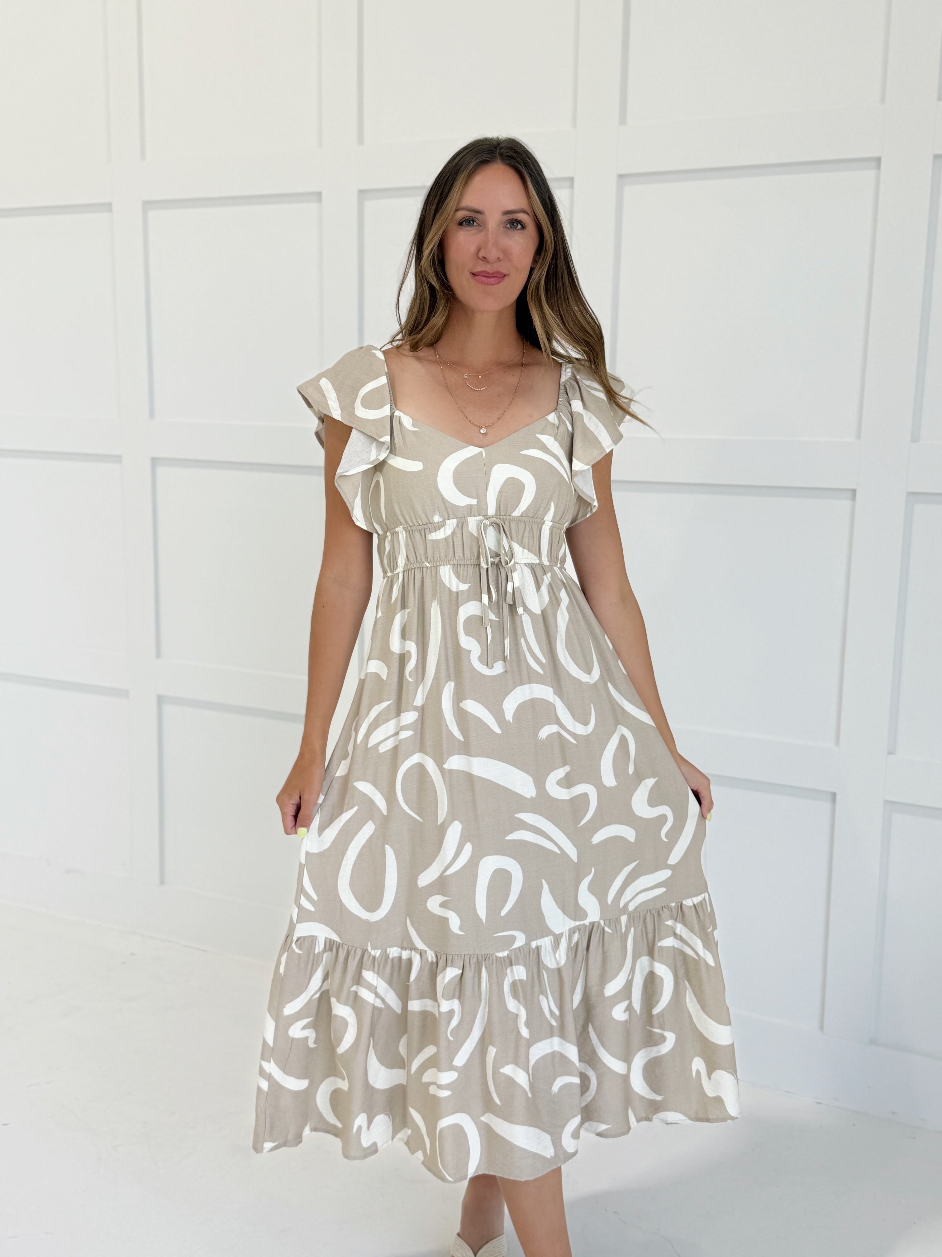 Leena Midi Dress - Khaki