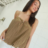 Close Circle Top - Brown