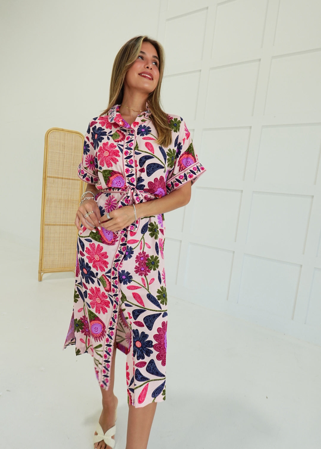 Pascha Midi Dress - Pink