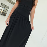 Taking Sides Maxi Dress - Black