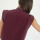 Park Ave. Knit Top - Burgundy
