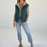 The Lodge Quilted Puffer Vest - Hunter Green