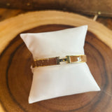 H Cuff Bracelet - Brown