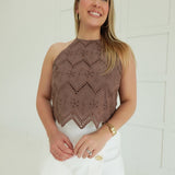 Lila Eyelet Top