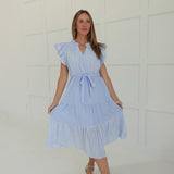 Tessie Midi Dress - Sky Blue