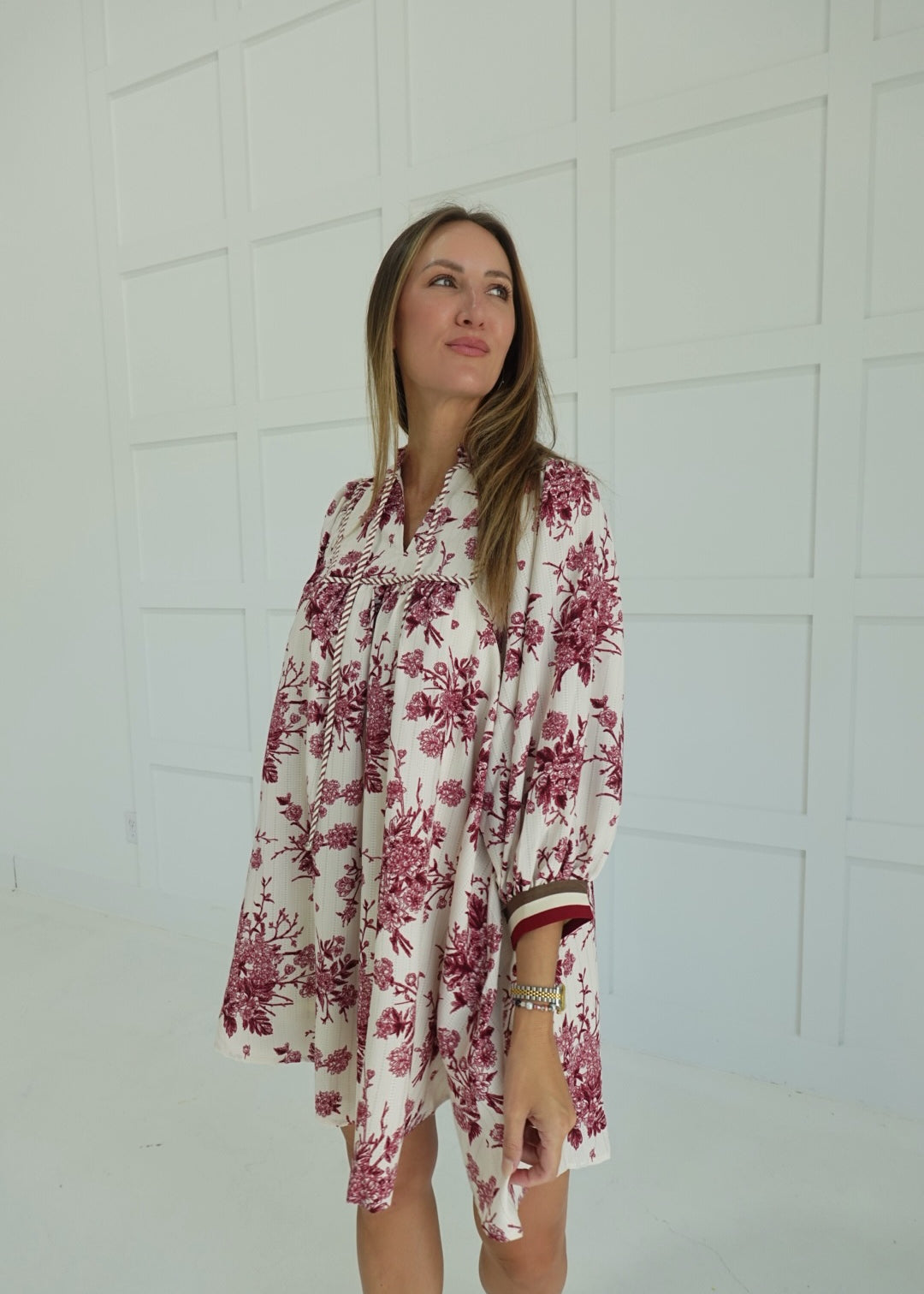 Wishful Thinking Mini Dress - Burgundy
