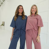 Keaton Striped Set - Black