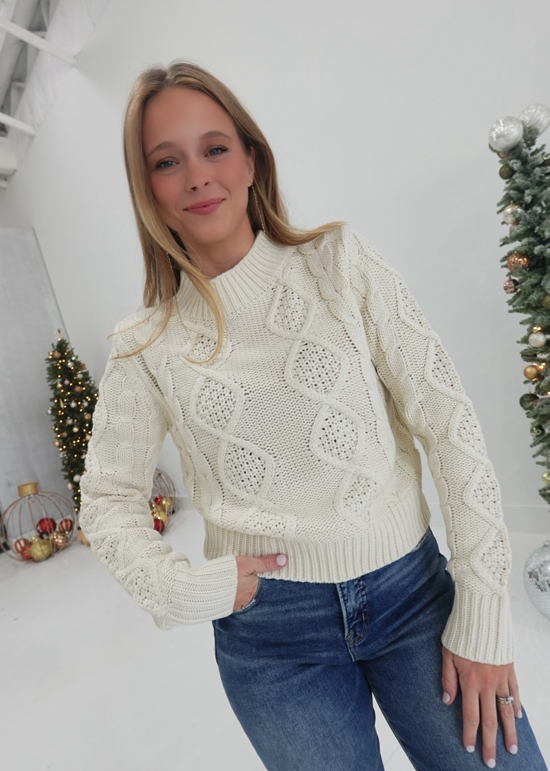 Hold On Me Sweater - Cream