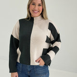 Maxton Colorblock Sweater - Hunter