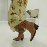 Ledrew Slouch Boot - Latte