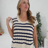 Roll With The Beat Sweater - Navy