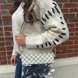 Checkered Clear Crossbody Bag