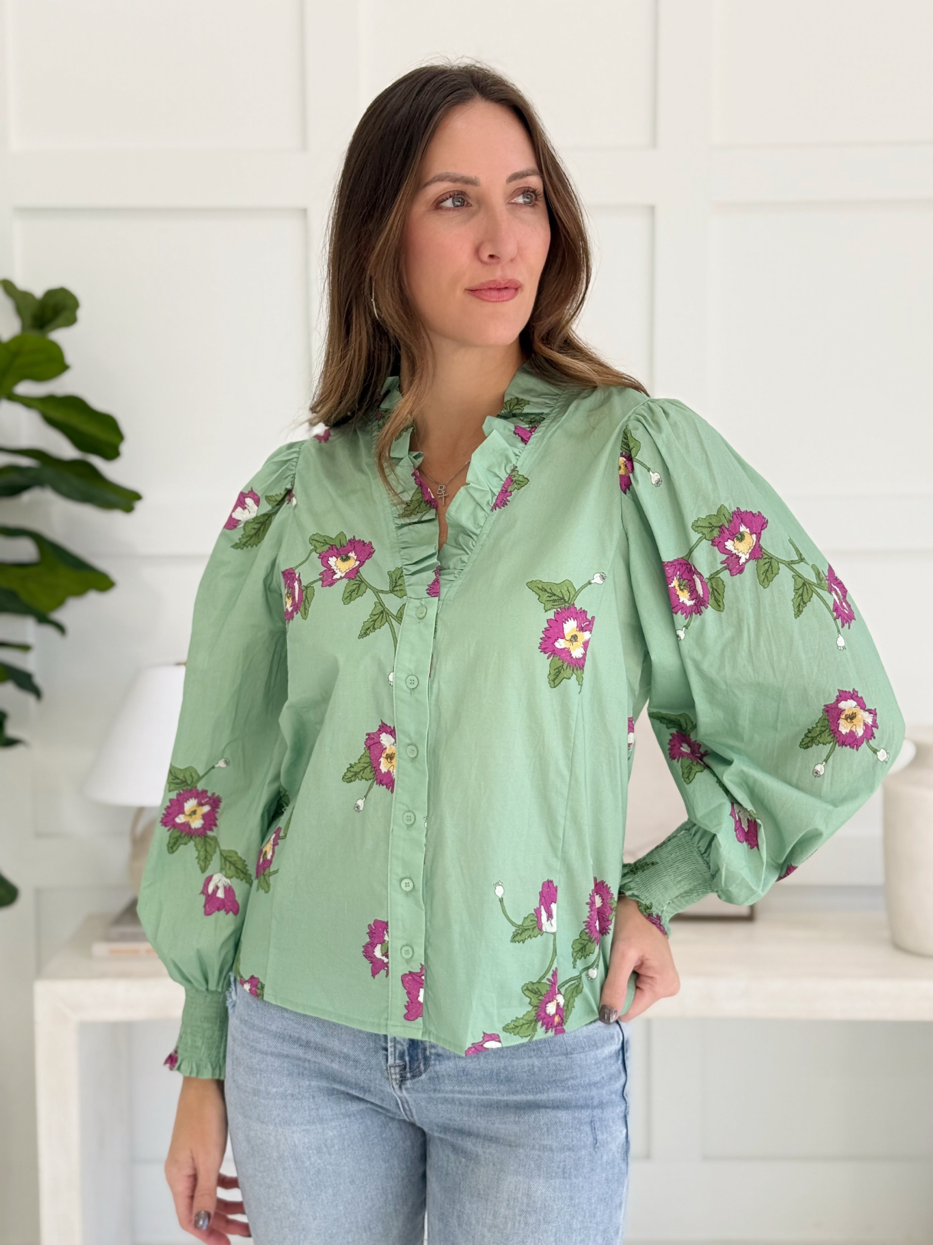 Bella Bloom Top - Green