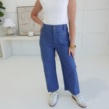 Ari Cropped Pants - Denim