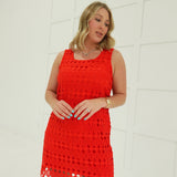Betty Overlay Dress - Scarlet