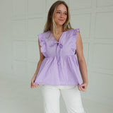 Beckoning Poplin Top - Lavender
